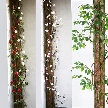 仿真大树大型假树仿真绿植仿真榕树室内包柱子装饰植物枫树桃花树_7折