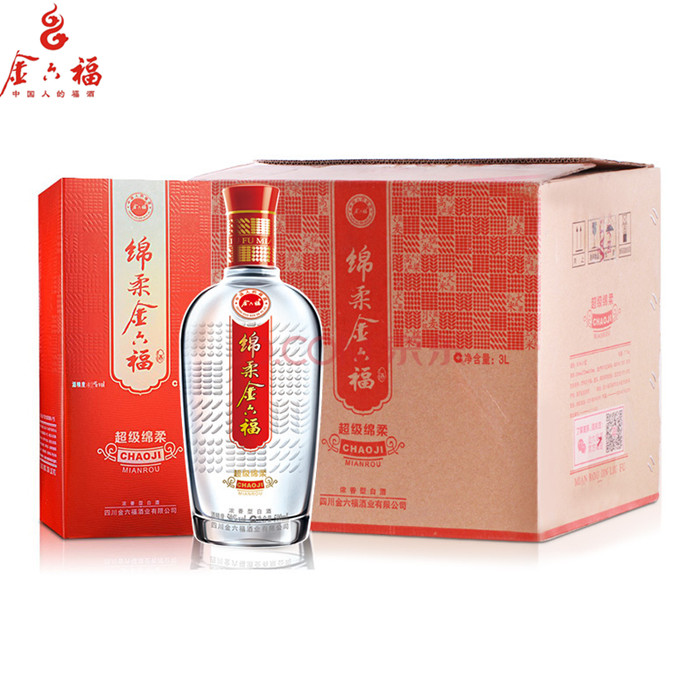 金六福酒 超级绵柔精品金六福42度浓香型白酒 新店特惠整箱包邮价