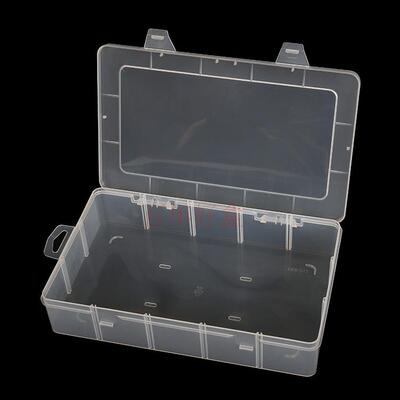 212-1带盖塑料盒零件盒长方形透明盒子五金工具收纳盒pp空盒加厚_双氙