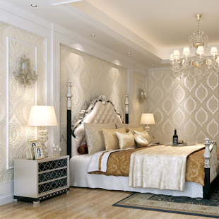 海民欧式大花壁纸无纺布墙纸立体环保3d墙纸卧室客厅电视背景墙纸_qq