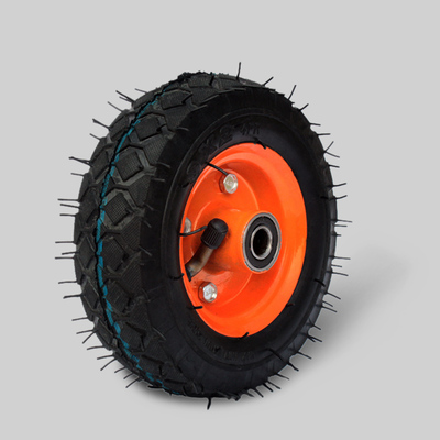 6寸充气万向轮橡胶脚轮静音充气万向轮拖车轮推车轮子车轱辘