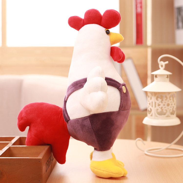 可爱大公鸡公仔生肖鸡布娃娃小鸡毛绒玩具鸡年吉祥物年会礼品新年
