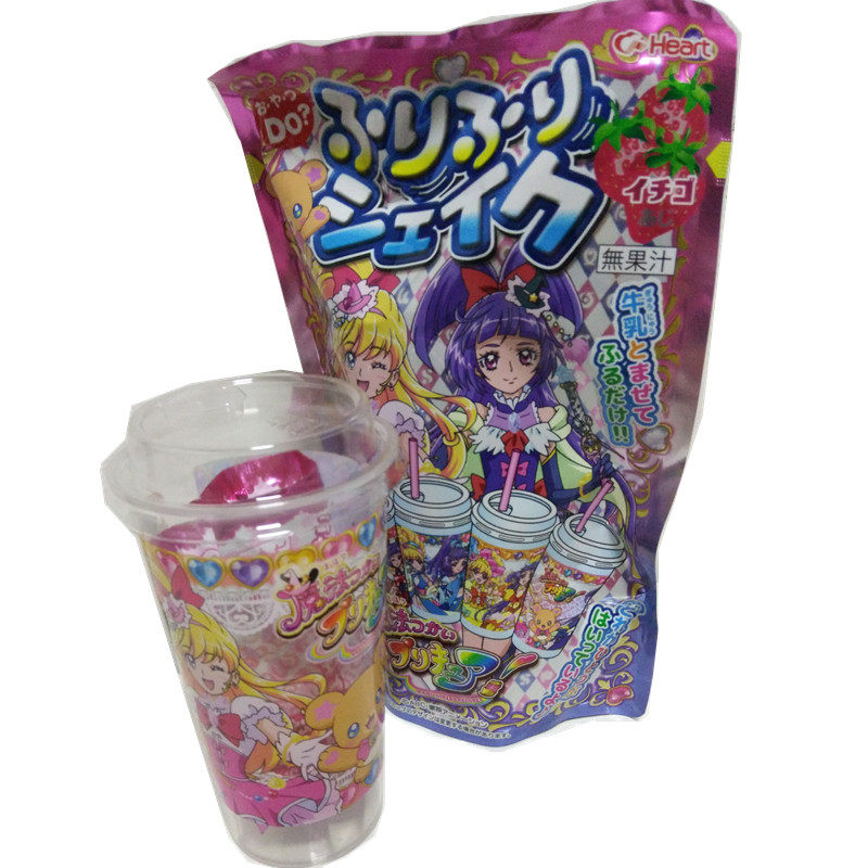 直邮代购日本食玩进口食品 heart 美少女杯饮料 diy食玩自制饮料