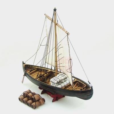 維京商業運輸船(viking knarr) -1:72木質古典帆船模型拼裝套材