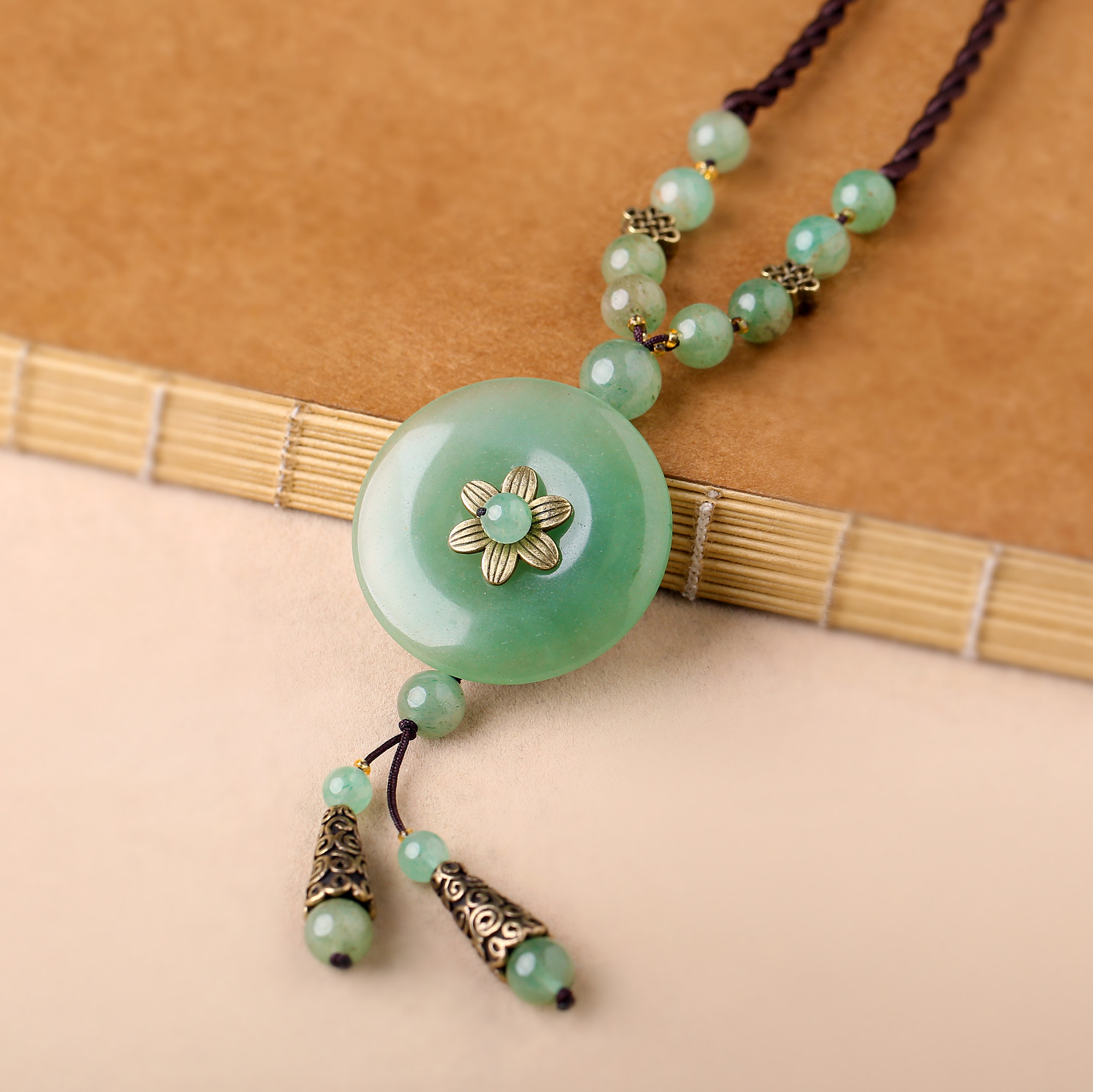 扣吊坠平安女装毛衣饰品东陵玛瑙项链民族长款配饰挂件