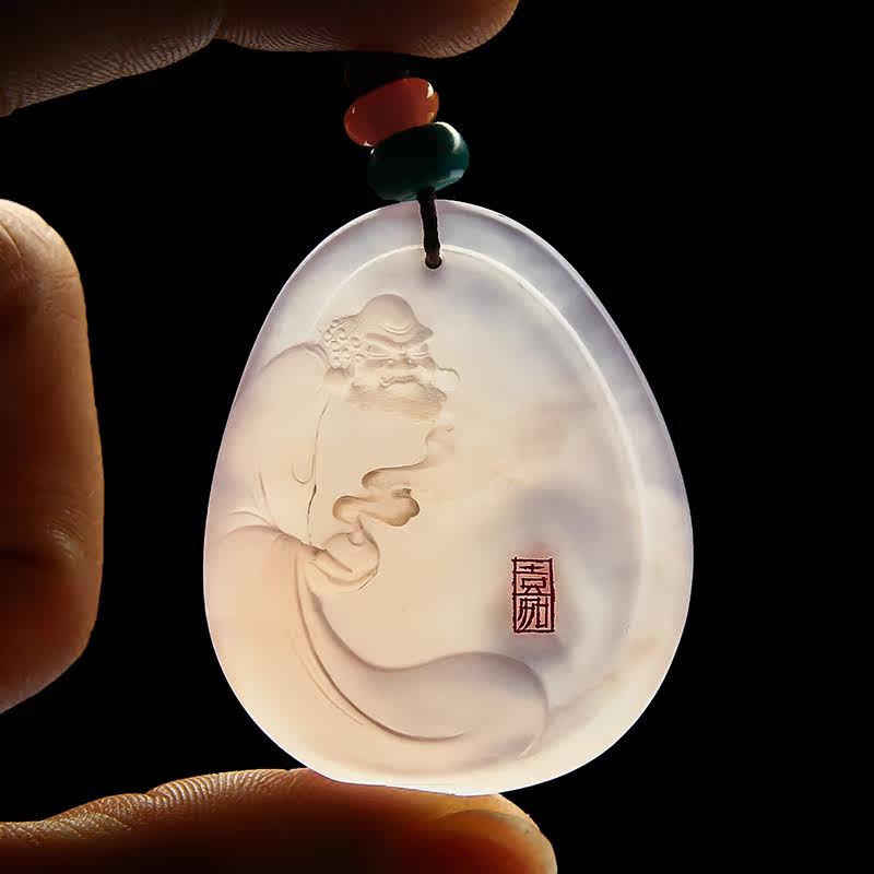 祥祯福 天然帝王玉神珠子吊坠玛瑙挂件男女款带证孤品 陈允嘉作品