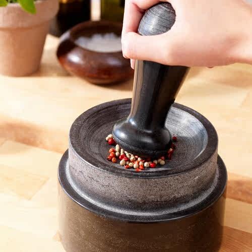 正品宜家ikea艾德思杵和臼 大理石捣碎研磨器 捣蒜捣药 辅食研钵