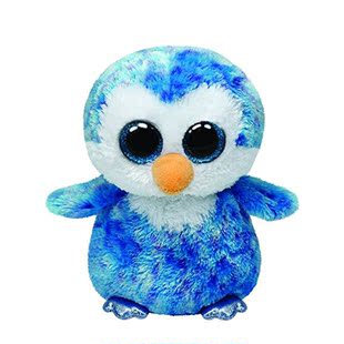 企鹅ty boos beanie 毛绒玩具 大眼萌公仔 蓝色企鹅