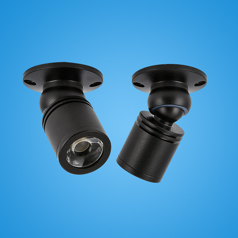 led明装迷你小射灯1w橱柜底灯展柜吧台珠宝首饰微型光柱360聚光灯