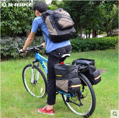 inbike 自行车包大驮包骑行装备后货包川藏包防泥防水带防雨罩