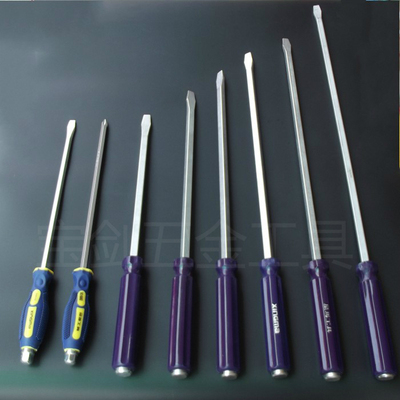 重型敲击穿心柄螺丝刀大一字起子300 350-400-600mm野营工具包邮