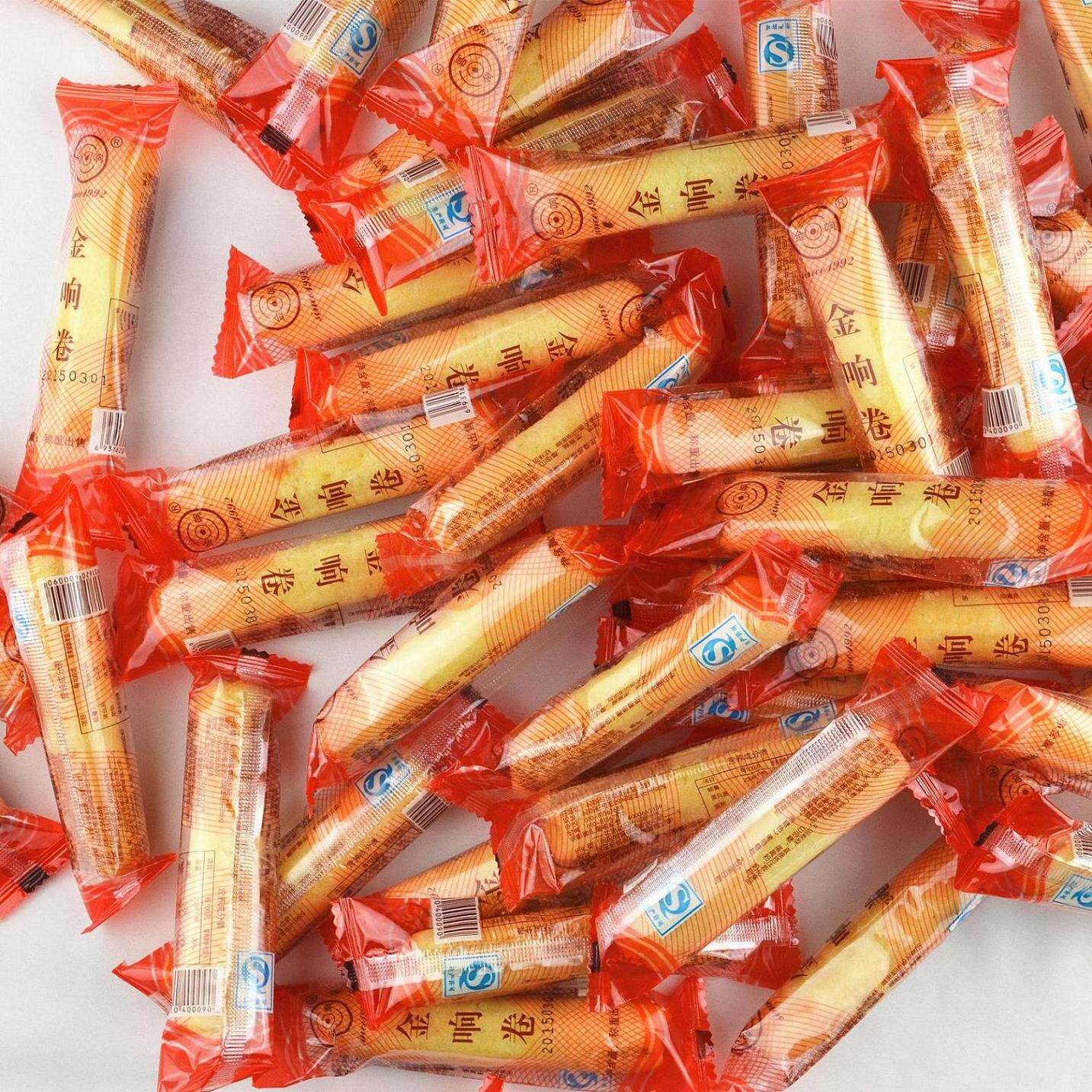 80后经典零食品 金响卷蛋黄味450g 新日期 非油炸不上火 包邮