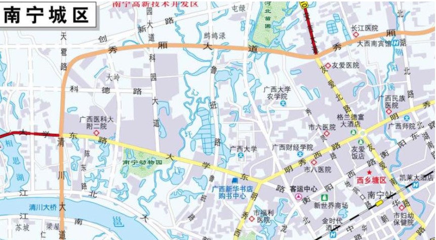 廣西地圖 南寧城區地圖 百色 防城港市 廣西交通旅遊 行政 1