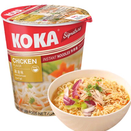 【天猫超市】新加坡进口koka鸡汤杯面方便面70g*3桶装泡面拉面_7折