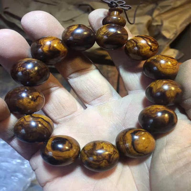 0mm 美国沙漠铁木沙漠金 沙铁手串念珠佛珠包邮
