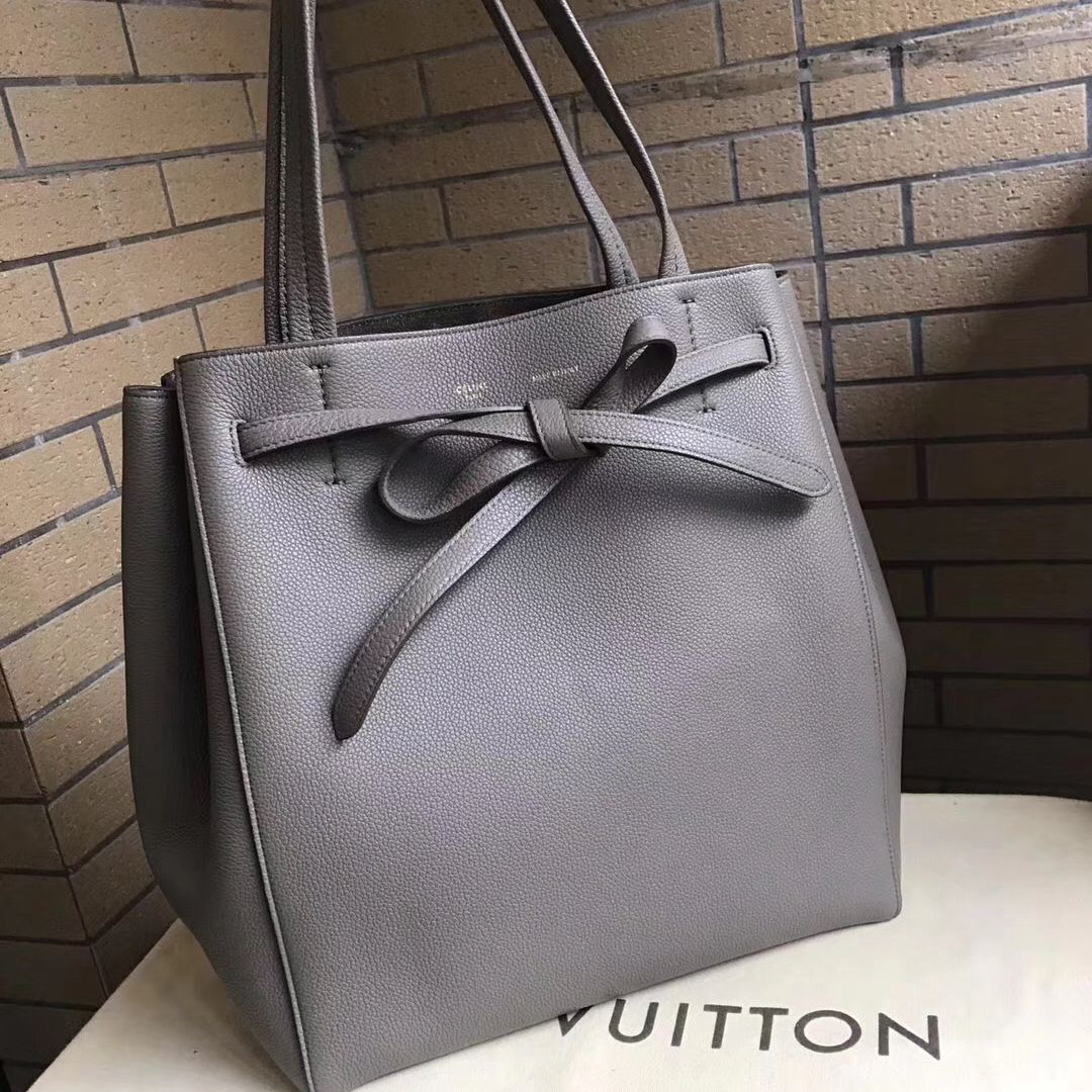 celine赛琳牛皮购物袋单肩手提真皮女包 日本二手中古vintage正品