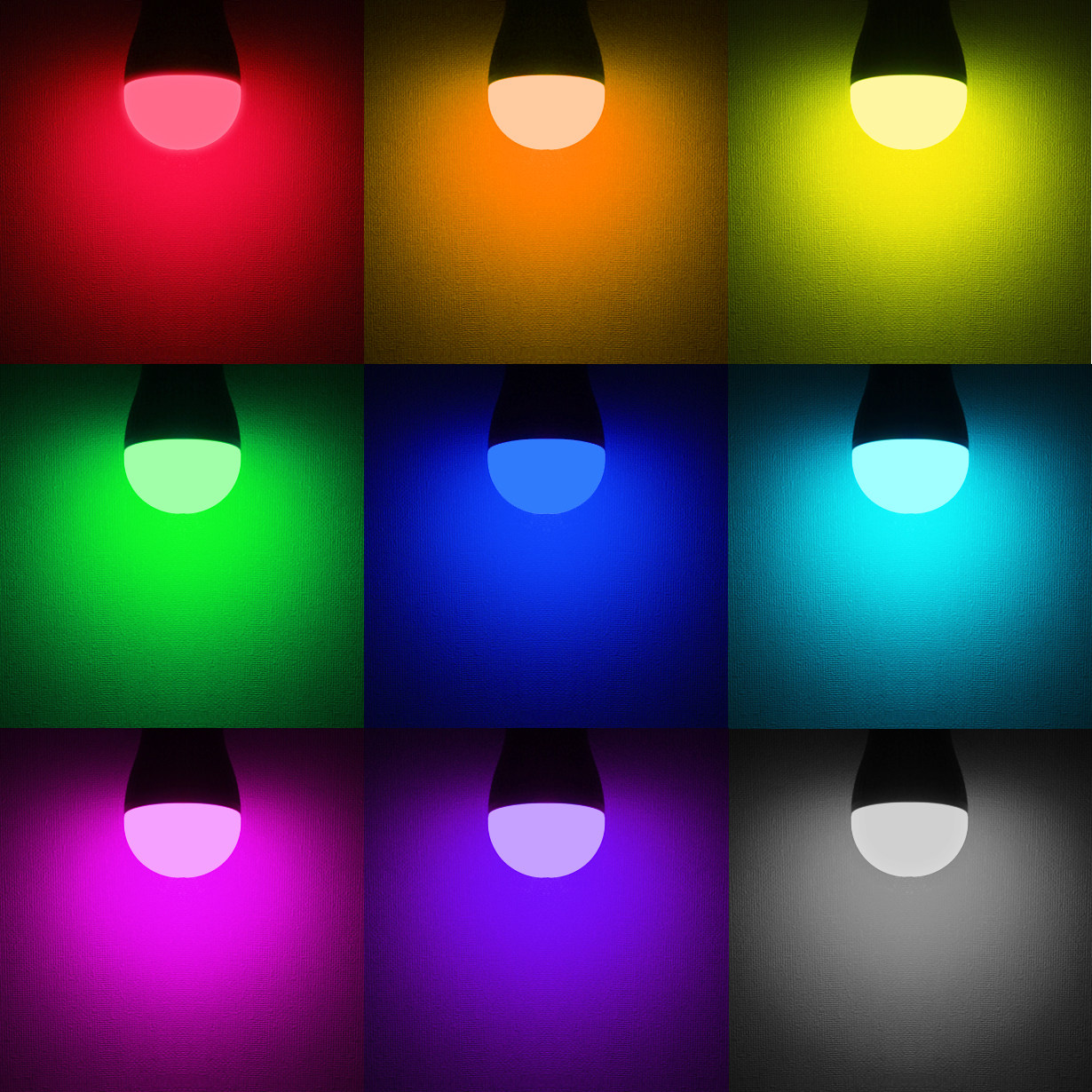 智能彩光led变色节能灯泡七彩无级调光ktv无线遥控创意led灯泡