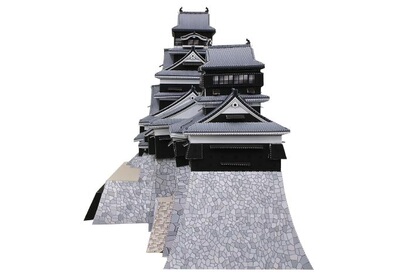 日本熊本城 建筑模型 纸模型 手工diy 纸艺
