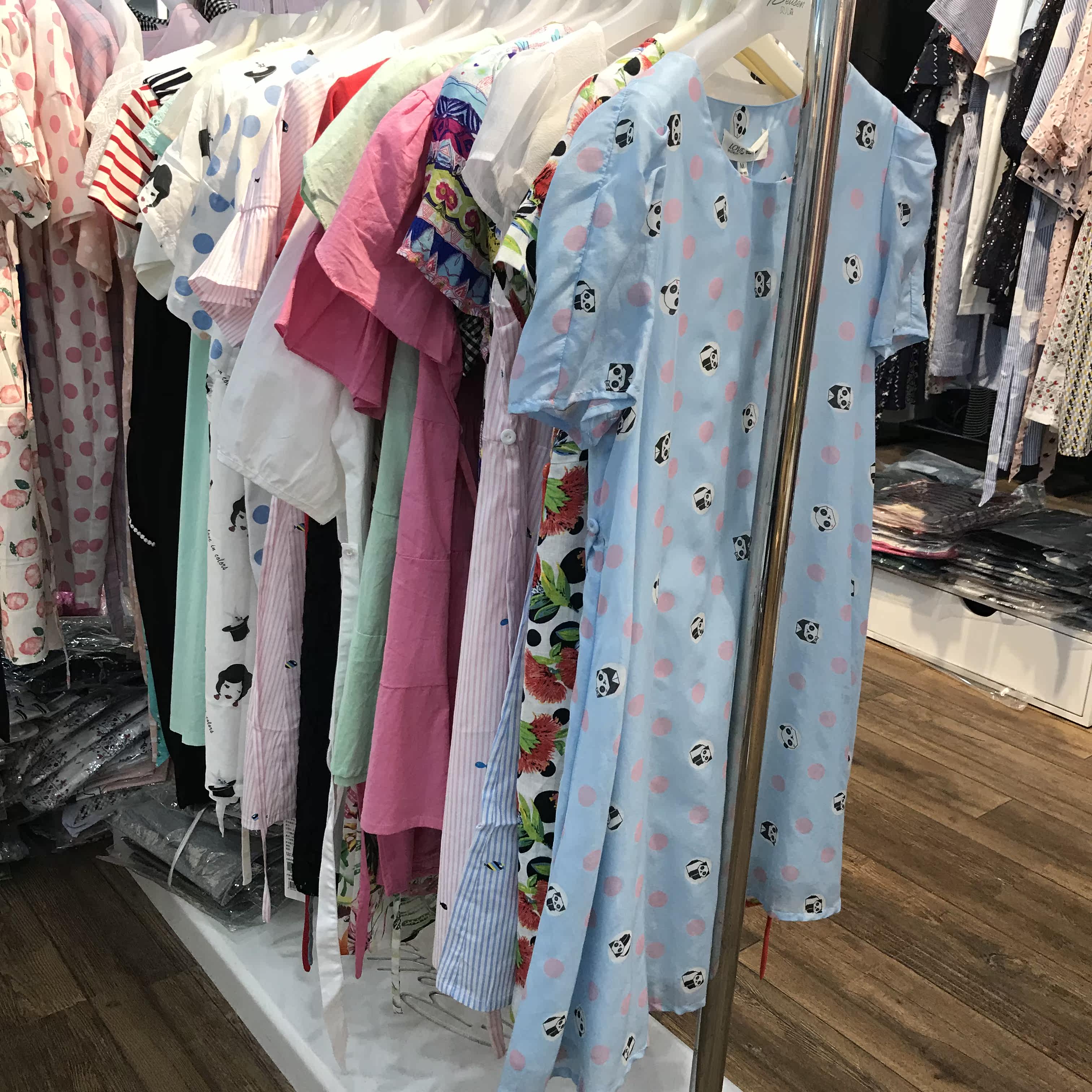 孕妇装夏秋孕妇连衣裙外出服中长款短袖宽松显瘦潮妈厂家直销包邮