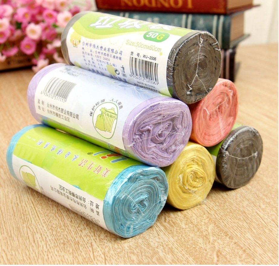 伟杰 点断式垃圾袋卷装 加厚 大号30只装 50cm*60cm 促销10个包邮