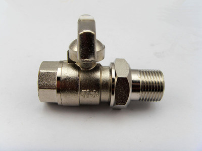 新品 黄铜电镀暖气阀 水管活接阀门 内外牙活接球阀 4分,6分1寸