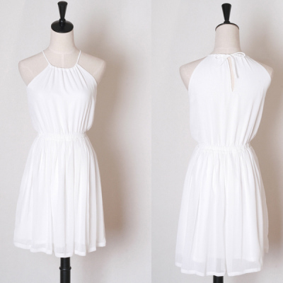 xunruo熏若原创设计 纯白 纯净 吊带 连衣裙 日常/派对/生日