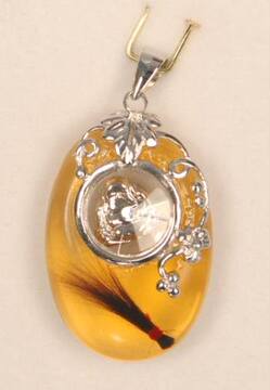 胎毛坠/保定宝宝纪念品/吊坠/胎发坠/银饰时来运转-佛