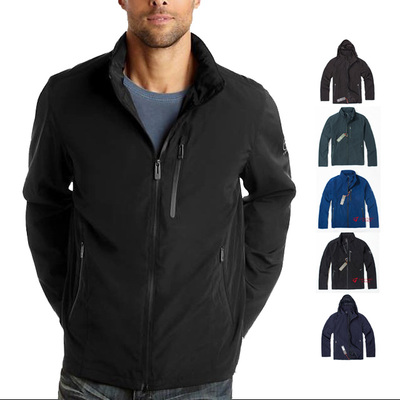 美国代购tumi塔米男士防水耐磨隐藏帽中长款薄款风衣夹克外套