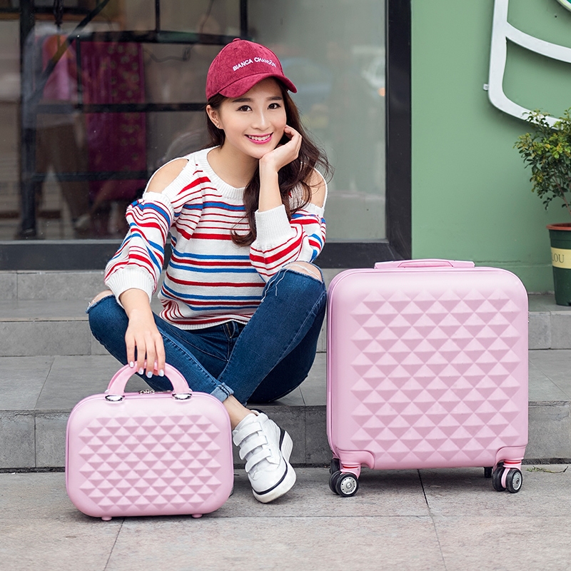 pc时尚轻巧可爱登机拖箱行李箱旅行箱密码箱16寸17寸18寸拉杆箱