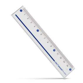 得力6235直尺带波浪形创意文具学生奖品学习用品塑料直尺子18cm