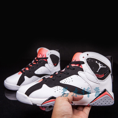 air jordan 7 aj7 乔7 gs 热熔岩 黑白粉篮球鞋女鞋442960-106