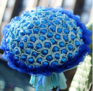 棒棒糖花束宁波市区免邮情人节过生日火热推广中 蓝色包装99颗真知