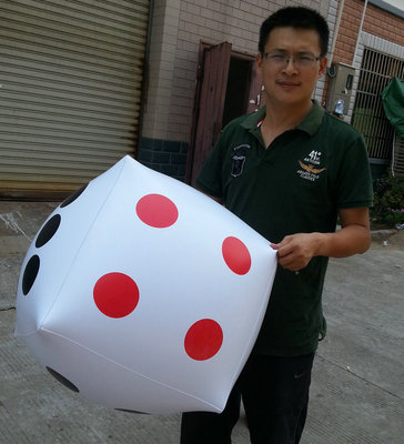 活动道具充气大骰子60cm超大号酒吧ktv色子聚会婚庆车展 能开发票
