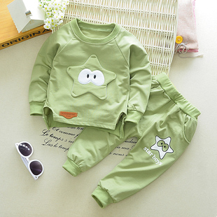 儿童装男宝宝春秋外套0-1234岁幼儿小孩子长袖两件套装外出卫衣潮