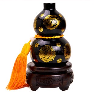 开光泰山墨玉风水葫芦摆件福禄工艺礼品高档家居摆件招财 龙义