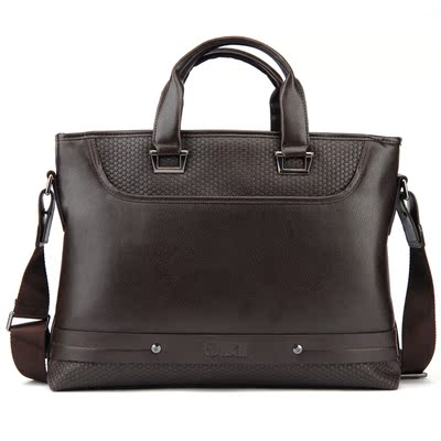 慕驰 商务休闲 男士公文包手提包单肩背包横款精品男包包潮 挎包