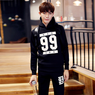 运动套装 韩版修身运动套装日常休闲青年卫衣男潮dj289p88 秋款新品