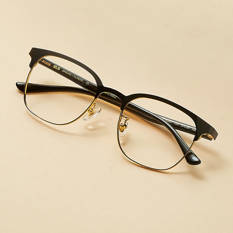 aojo眼镜框架2017年6月新款facls1001 半框眼镜架近视镜 男款 潮