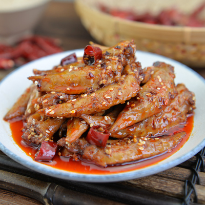 百年蓉府 百年蓉府麻辣五香鸡尖180g四川特产美食好吃的休闲零食肉类