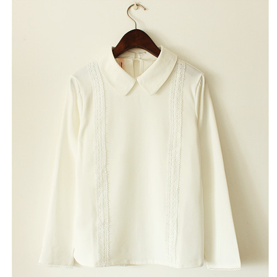 元宝领复古雪纺衫