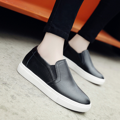 [百搭保暖] 2016春夏新款乐福鞋女真皮休闲女鞋韩版平底单鞋二脚蹬