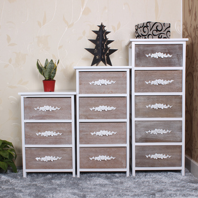 美式乡村组合阳台柜欧式实木田园斗柜地中海五斗柜现代简约储物柜