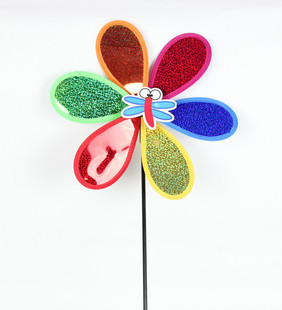 风车 厂家批发儿童玩具生日礼物地摊货源质量可靠 单层闪光风车