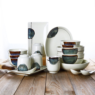 创意个性北欧陶瓷西式餐具套装简约家用杯情侣饭菜汤碗盘碗碟套装