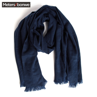 美特斯邦威男提花长巾276363