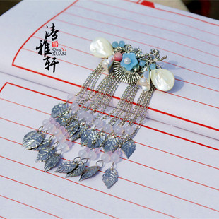 手工发饰顶夹古代古装发夹边夹流苏古风汉服旗袍头饰