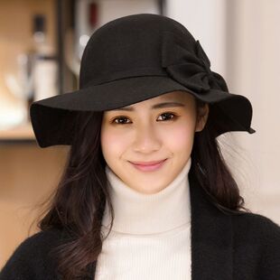 羊毛呢帽子女夏天英伦时尚礼帽韩版潮遮阳帽防晒女士春秋季太阳帽