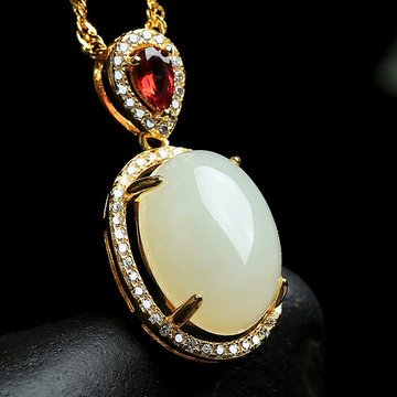 配饰 珠宝首饰 白色系珍珠 东澳珠宝 吊坠 正品新疆和田玉吊坠 925银