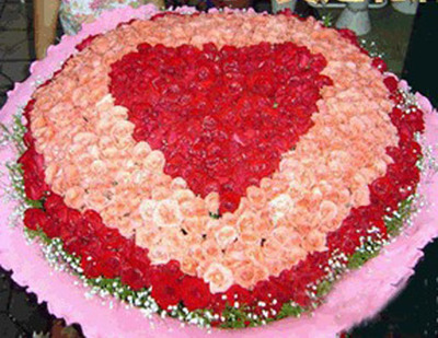 广州鲜花速递爱情求婚送花/越秀区花店/521朵玫瑰花束/情人节预定