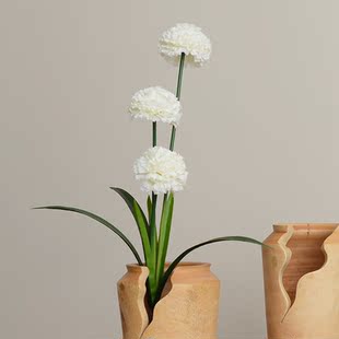 热卖仿真3头雪球花 圆球 绣球 葱球花 艺术插花线条主材配材批发